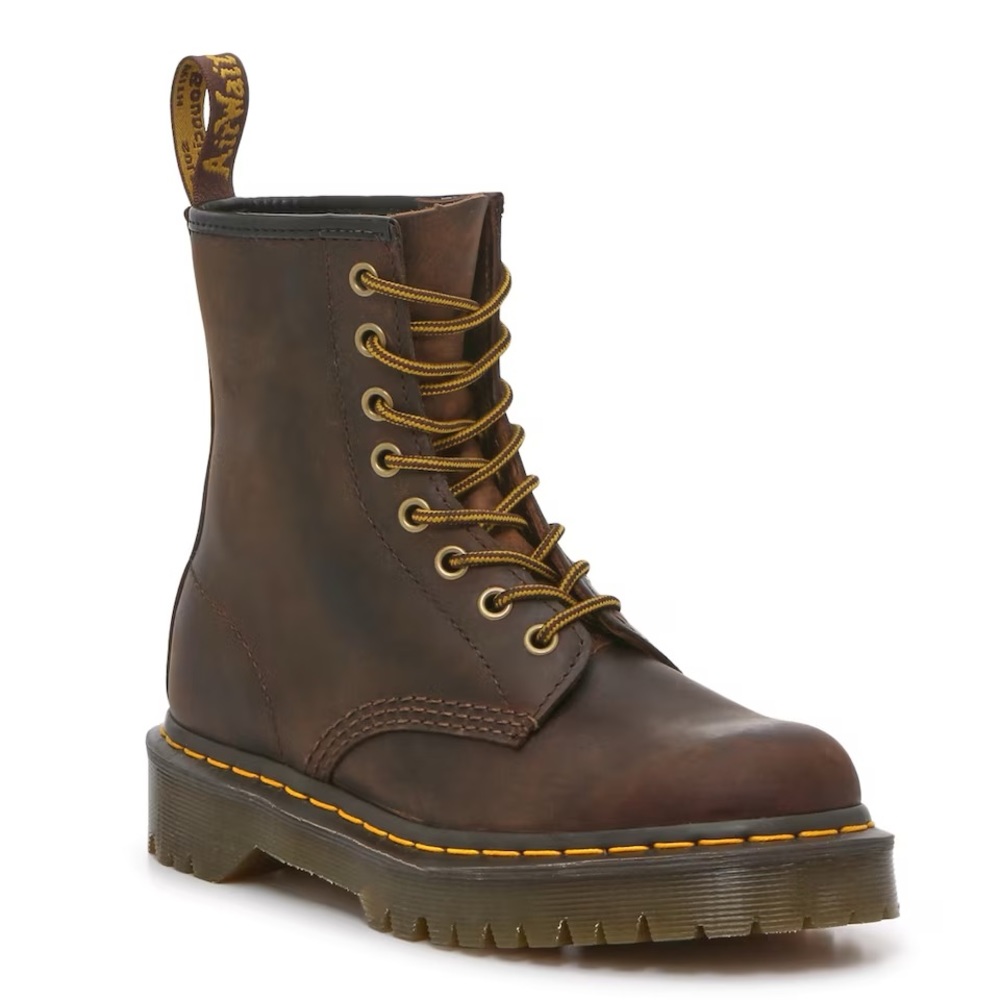Brown Dr. Martens Combat Boot